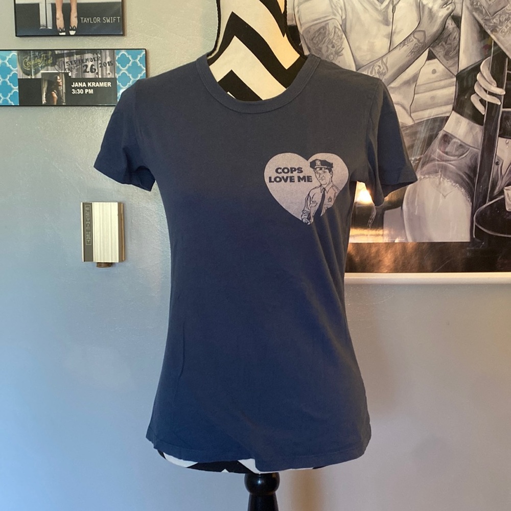 Blue vintage graphic tee